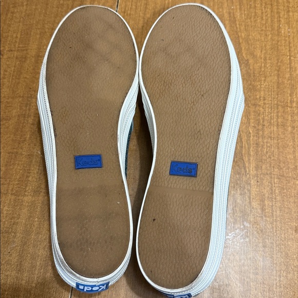 EUC* Keds X Kate Spade Triple Decker Glitter Slip on Sneakers sz 10 - Picture 7 of 9